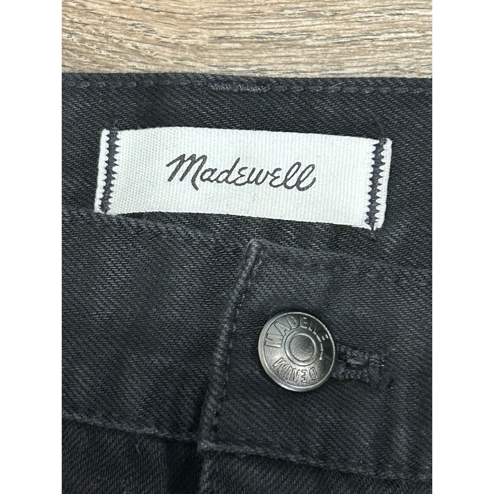 Madewell The Cleo Straight Jean Black High Rise Patch Pocket Jeans 30 NWOT $148 - Picture 10 of 12